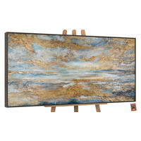 GEMÄLDE Goldene Bucht Schattenfugenrahmen Grau 120x60 cm - Grau, Holz (120/60cm) - YS-art gallery