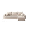 ECKSOFA HEWLET L BIS Cosmic 10 Rechts mit Schlaffunktion - Beige, Textil (240/140cm) - Bedante