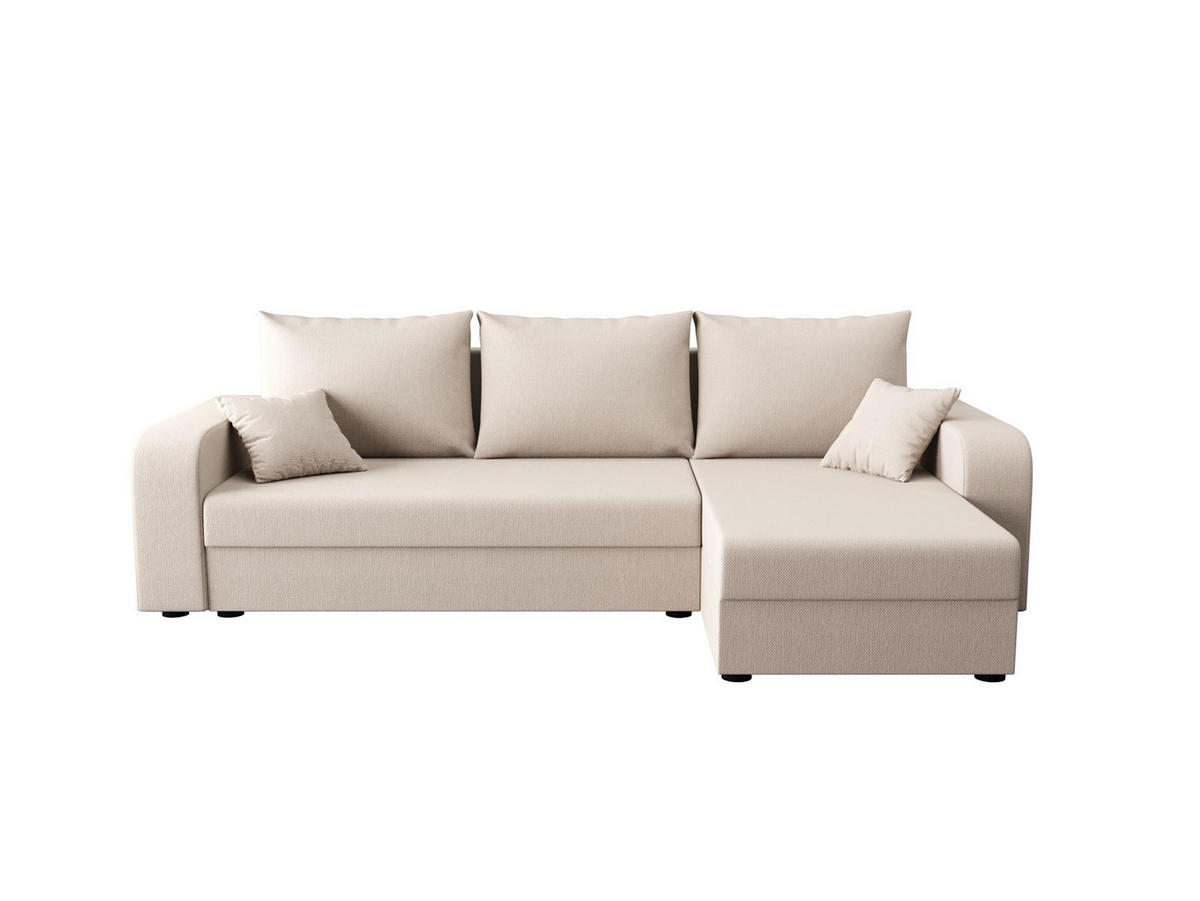 ECKSOFA HEWLET L BIS Cosmic 10 Rechts mit Schlaffunktion - Beige, Textil (240/140cm) - Bedante