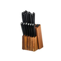 KÜCHENMESSERBLOCK und Steakmesser Jensen Loviisa - 14er-Set - Schwarz, Metall (1cm) - Björn