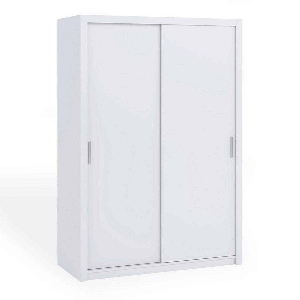 SCHIEBETÜRENSCHRANK Tamiza 150/215/62 2-türig - Silberfarben/Weiß, Holzwerkstoff/Kunststoff (150/215/62cm) - Ravio