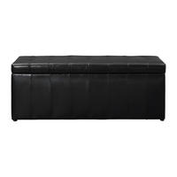SITZBANK - 1 Person - Kunstleder - Schwarz - CONCIERTO - Schwarz, Leder (130/49/49cm) - Vente-Unique
