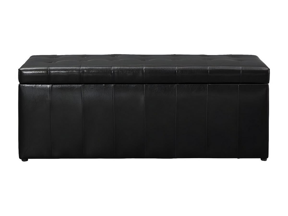 SITZBANK - 1 -Sitzer - Kunstleder - schwarz - CONCIERTO - Schwarz, Leder (130/49/49cm) - Vente-Unique