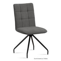 ESSZIMMERSTUHL (2er-Set) Devera 47x91x60 Schwarz/Grau - Schwarz/Grau, Kunststoff (60/91/47cm) - 58aufmkessel