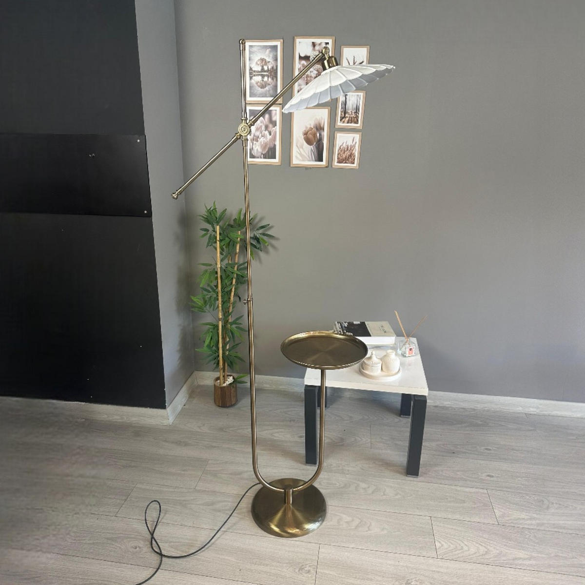 STEHLAMPE Uxelor 170 Cm - Messingfarben, Metall (30/30/170cm) - Bamyum
