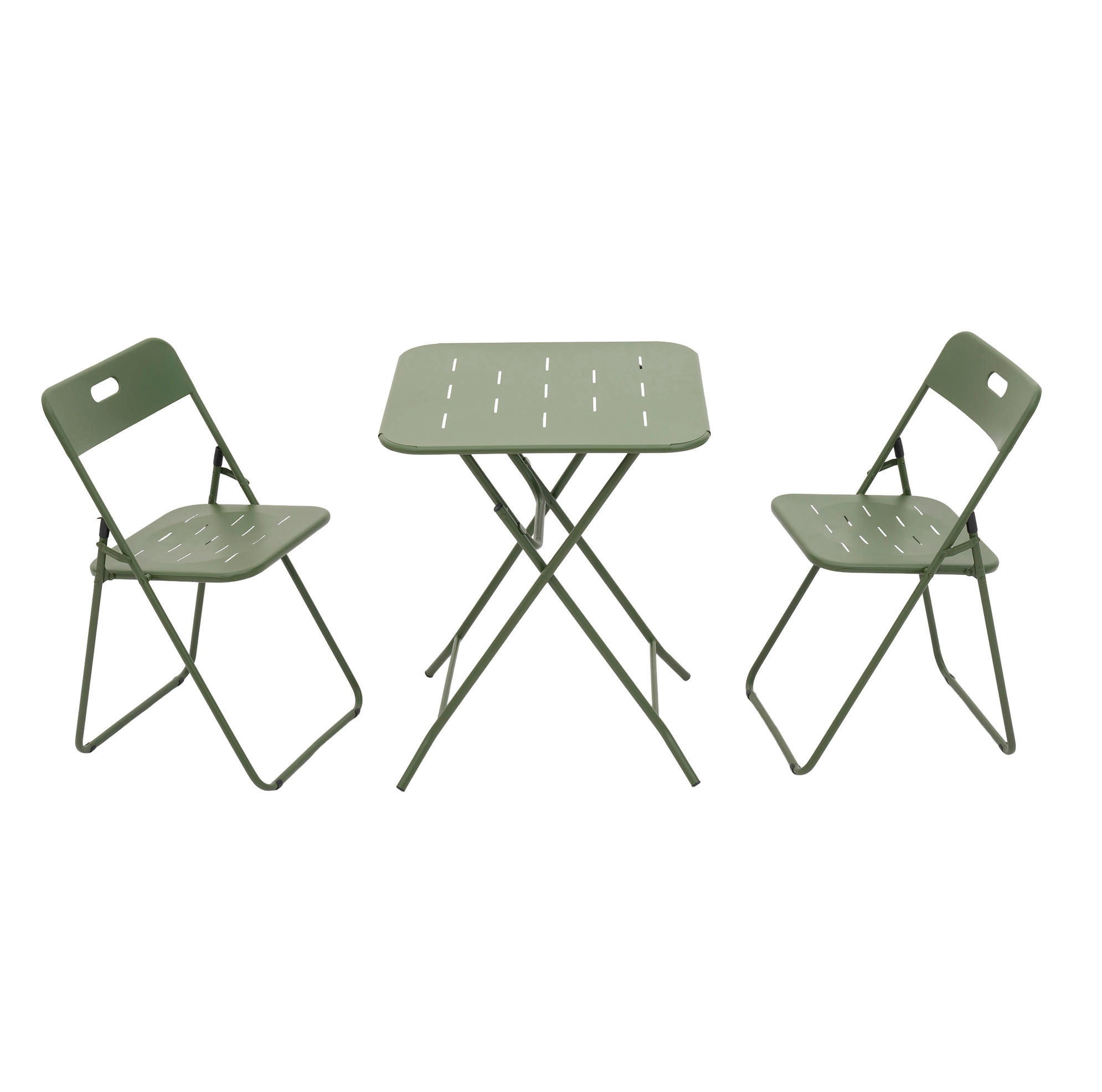 GARTENSET 60/73/60 cm Grün aus Stahl 3er Set - Grün, Metall - OKMYHOME
