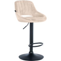 BARHOCKER Samt Creme - Creme/Schwarz, Textil/Metall (47/85/48cm) - CLP