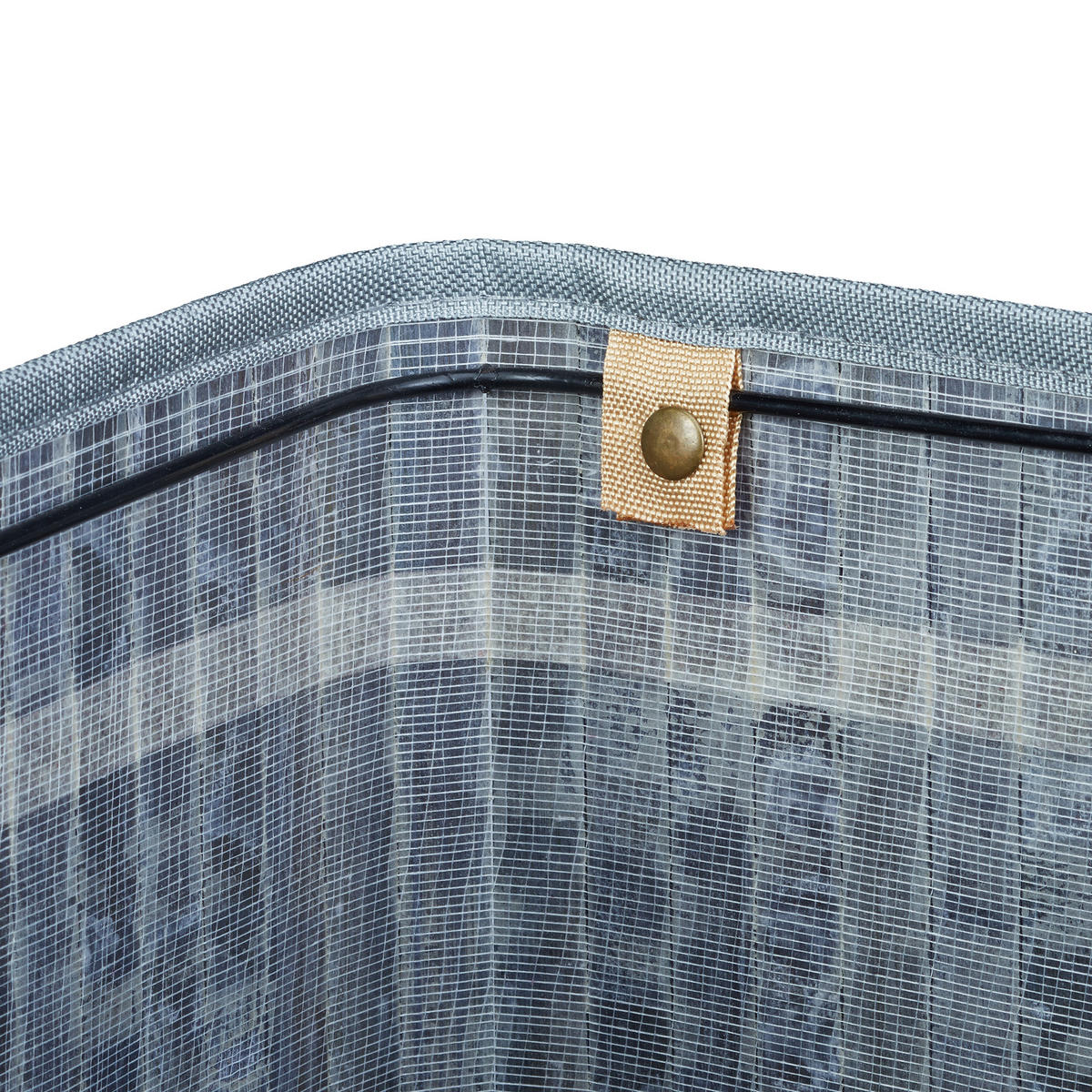 WÄSCHEKORB - Grau, Holz/Textil (43.5/65.5/33.5cm) - Relaxdays