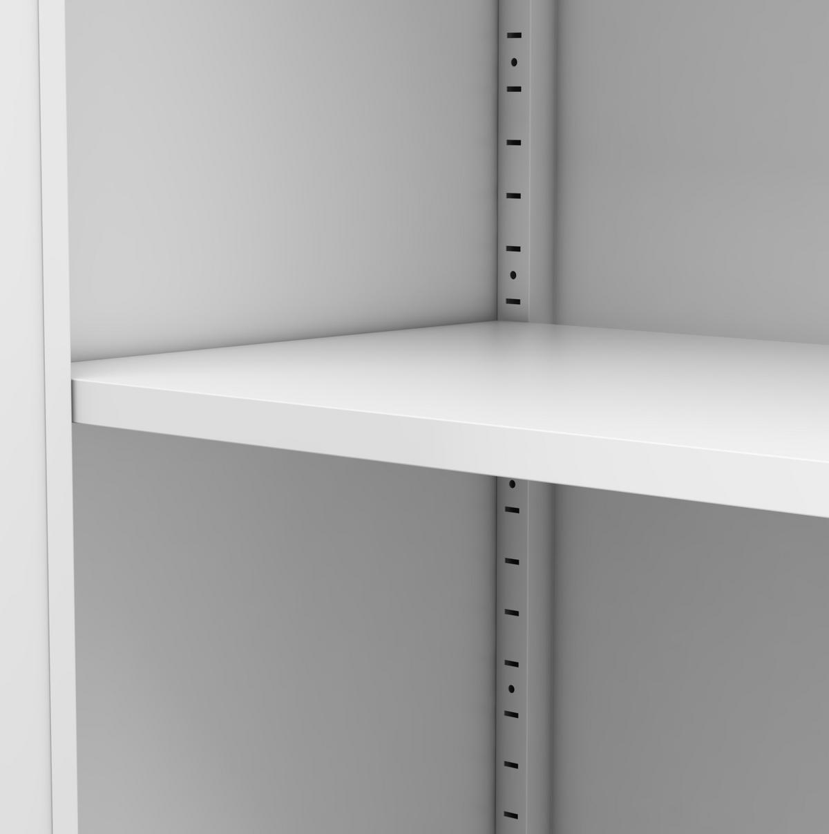 VORRATSSCHRANK aus Metall 35x70x88 cm Weiß mit 2 verstellbaren Einlegeböden, Außenhaken und Kippsicherung - Weiß, Metall (70/88/35cm) - Modfu
