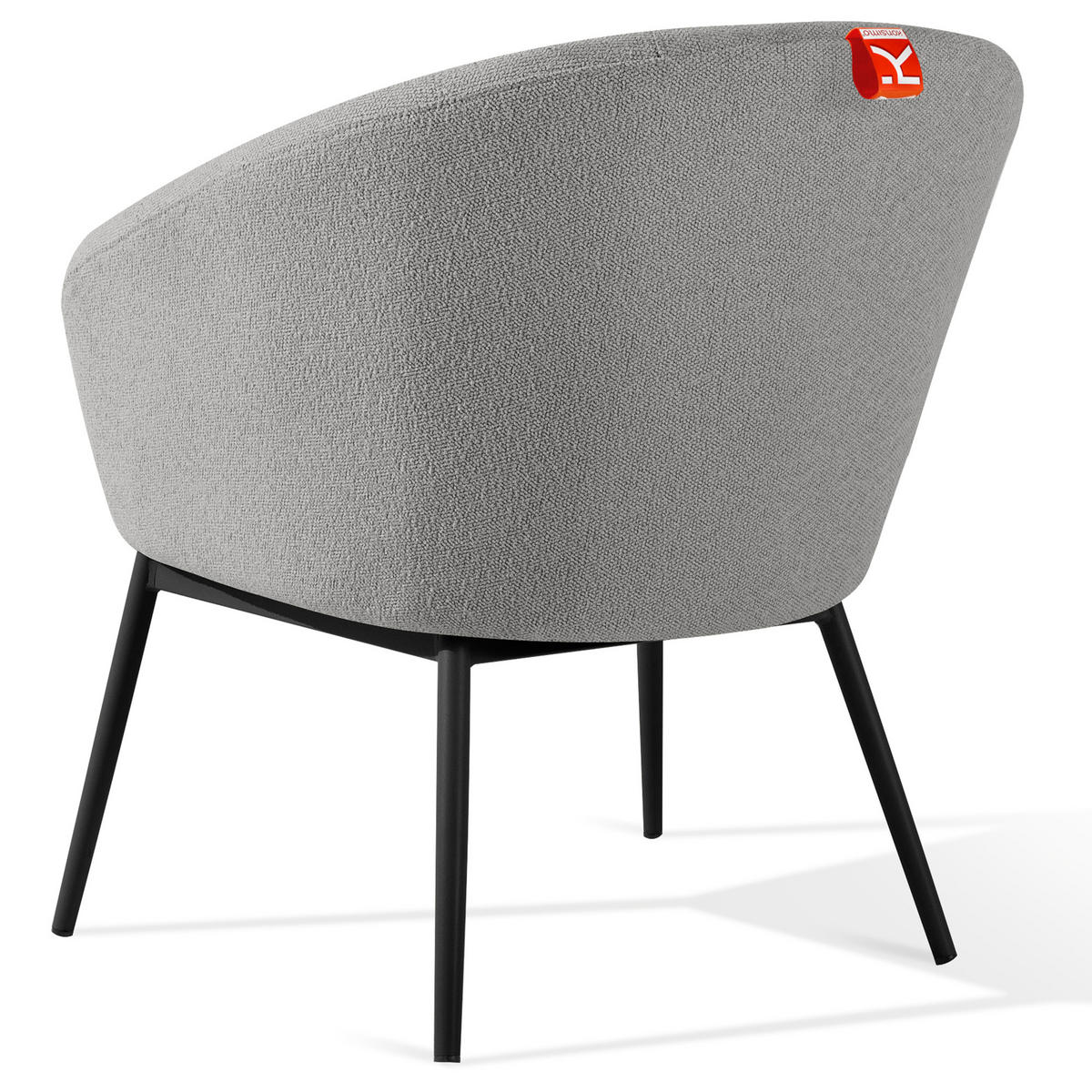 GARTENMÖBELSET SOLIS Gartenlounge-Set, grau/schwarz - Grau, Textil/Metall - KONSIMO®