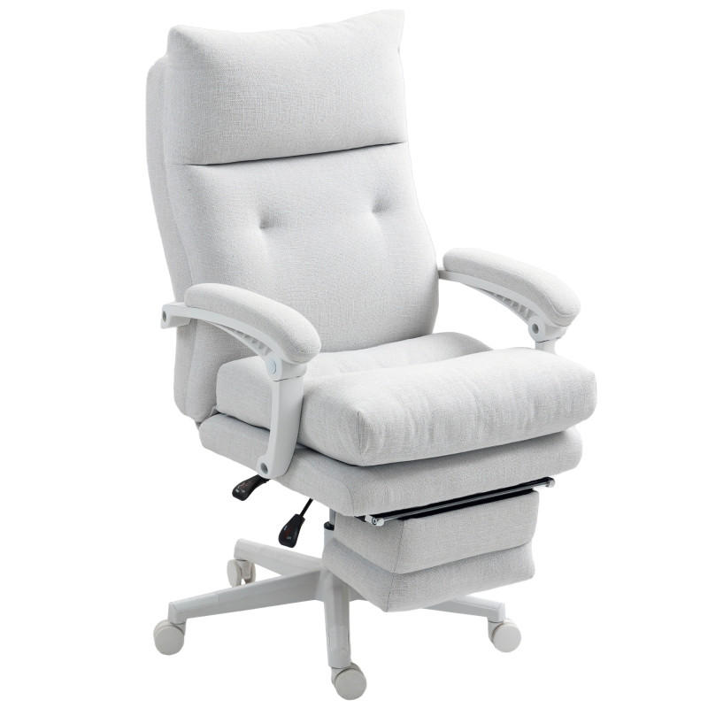 ERGONOMICKÉ otočné židle s bederní opěrkou a podnožkou, krémově bílá - různobarevná, kov (68/122/70cm) - SHOPENTRA