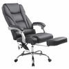 CHEFSESSEL Lederlook schwarz - Chromfarben/Schwarz, Textil/Metall (68/118/64cm) - CLP