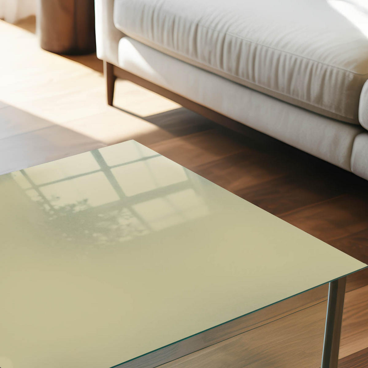 GLASPLATTE 80x60 cm – Pastellgelb - Gelb, Glas (0.4/80/60cm) - ArtPrintCave