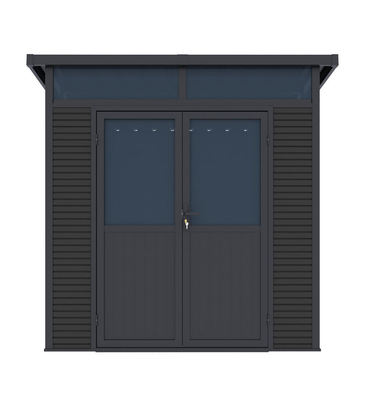 GARTENHAUS Aluminium WPC 218/218/226 cm Anthrazit - Anthrazit, Metall (218/226/218cm) - WEIDE