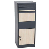 PAKETKASTEN GRÖßE L rechteckig Anthrazit, Braun - Anthrazit/Braun, Metall (41/102/38cm) - MCW