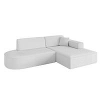 ECKSOFA Ottomane Rechts IREA-L1-v4 - 234x171x79 cm Weiß - Weiß, Holzwerkstoff/Textil (171/234cm) - ALTDECOR