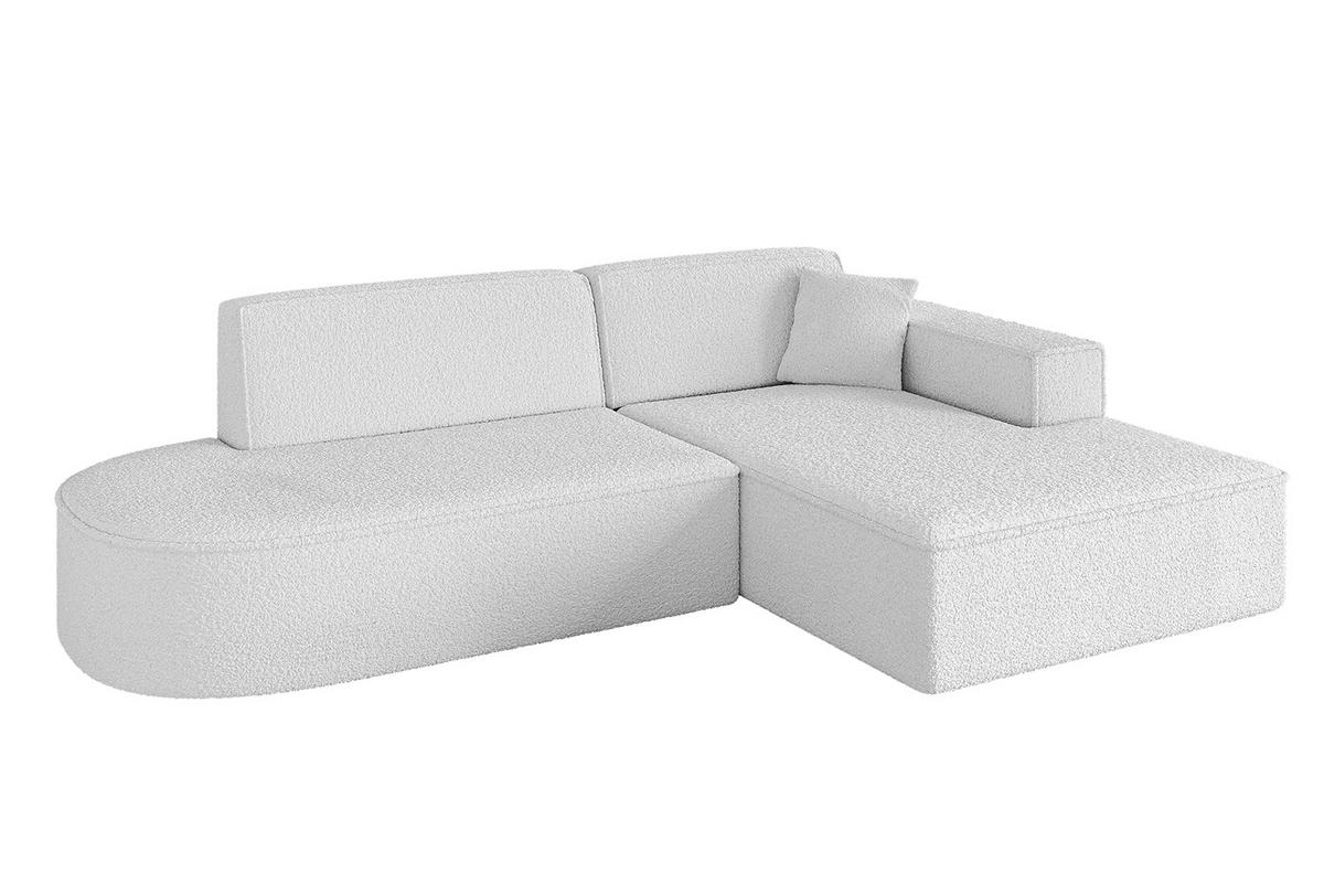 ECKSOFA Ottomane Rechts IREA-L1-v4 - 234x171x79 cm Weiß - Weiß, Holzwerkstoff/Textil (171/234cm) - ALTDECOR