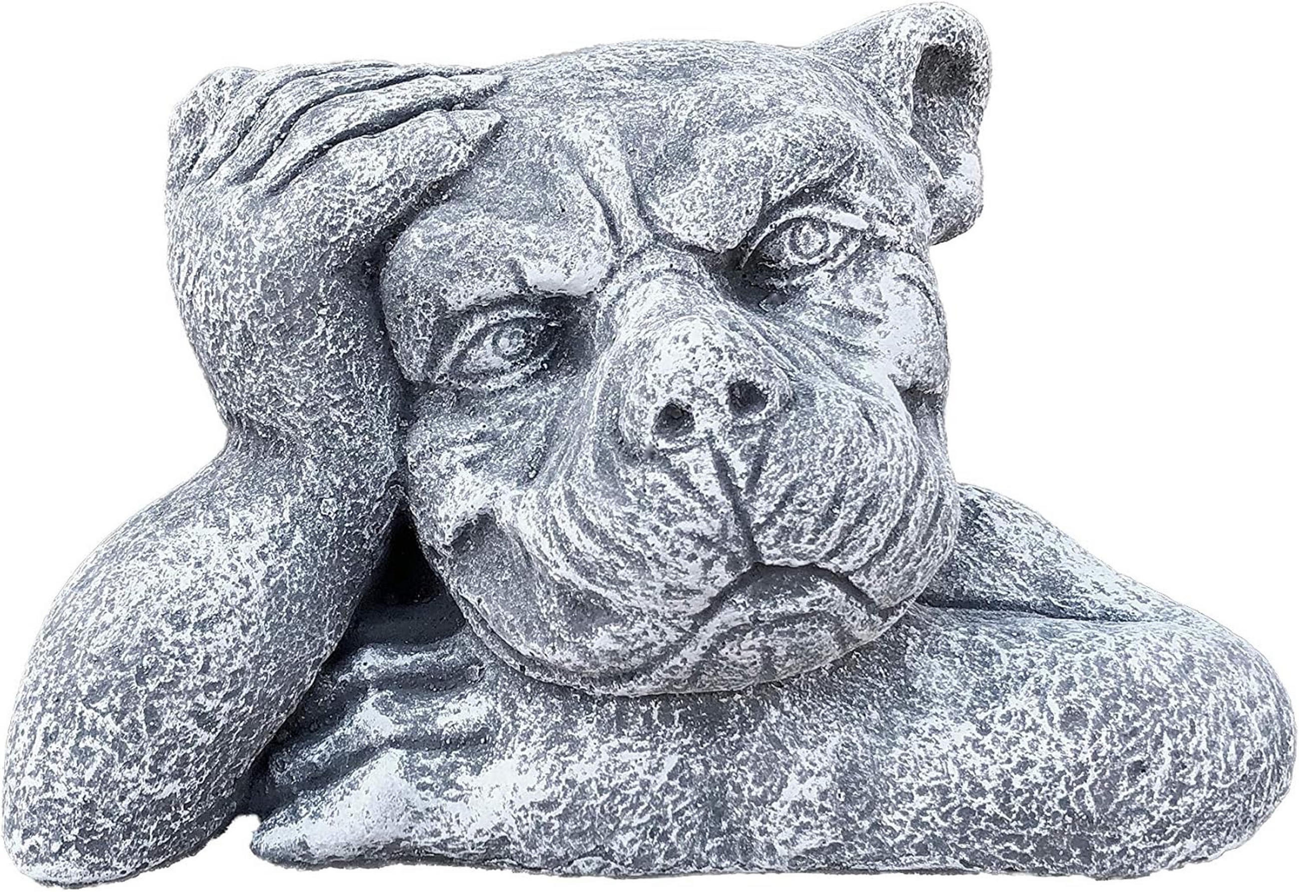 STEINFIGUR Mauerhocker Gargoyle frostfest Steinguss - Grau, Stein (29/17/16cm) - stoneandstyle