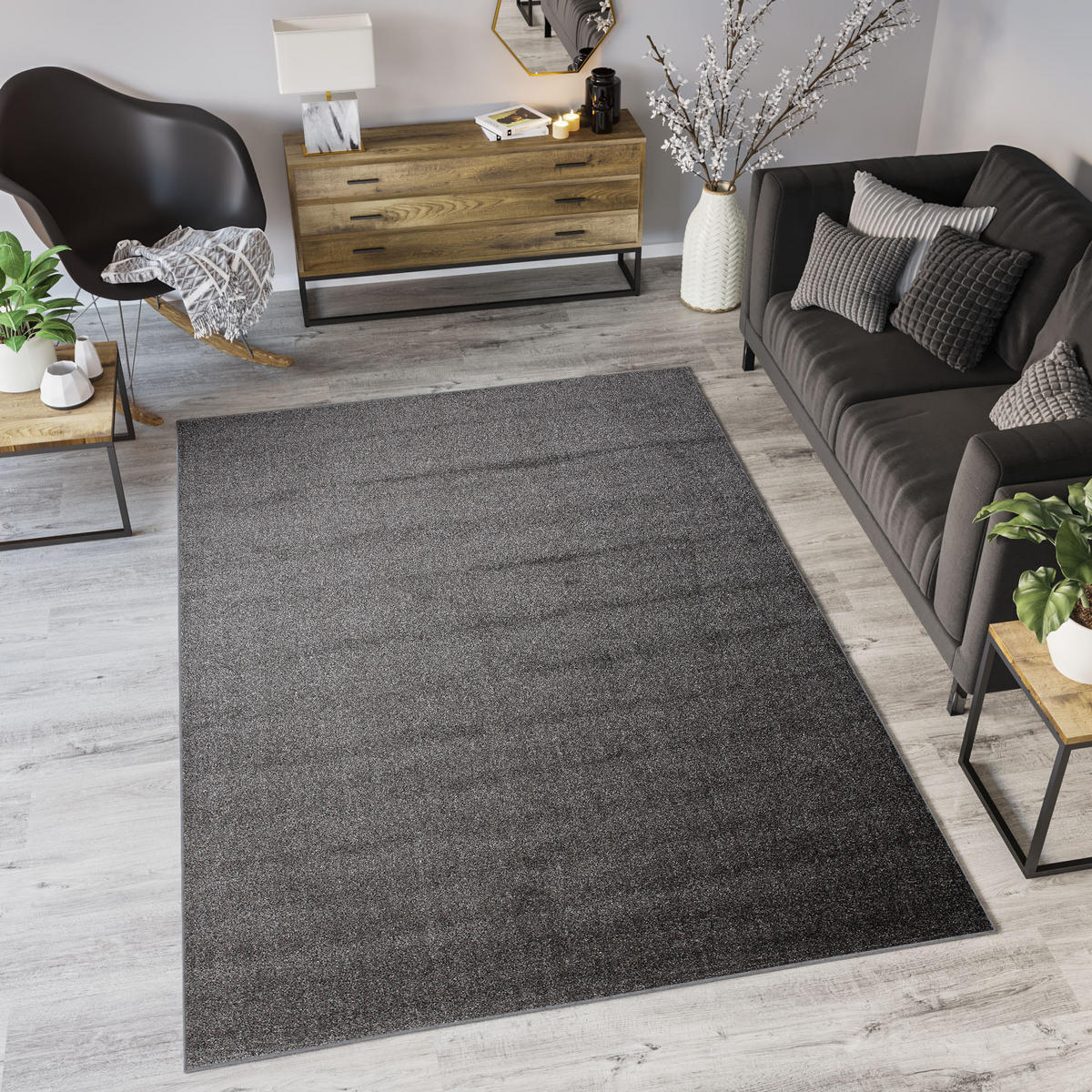 TEPPICH NOYAN GRAU 120/170 cm - Grau, Textil (120/170cm) - Tapiso