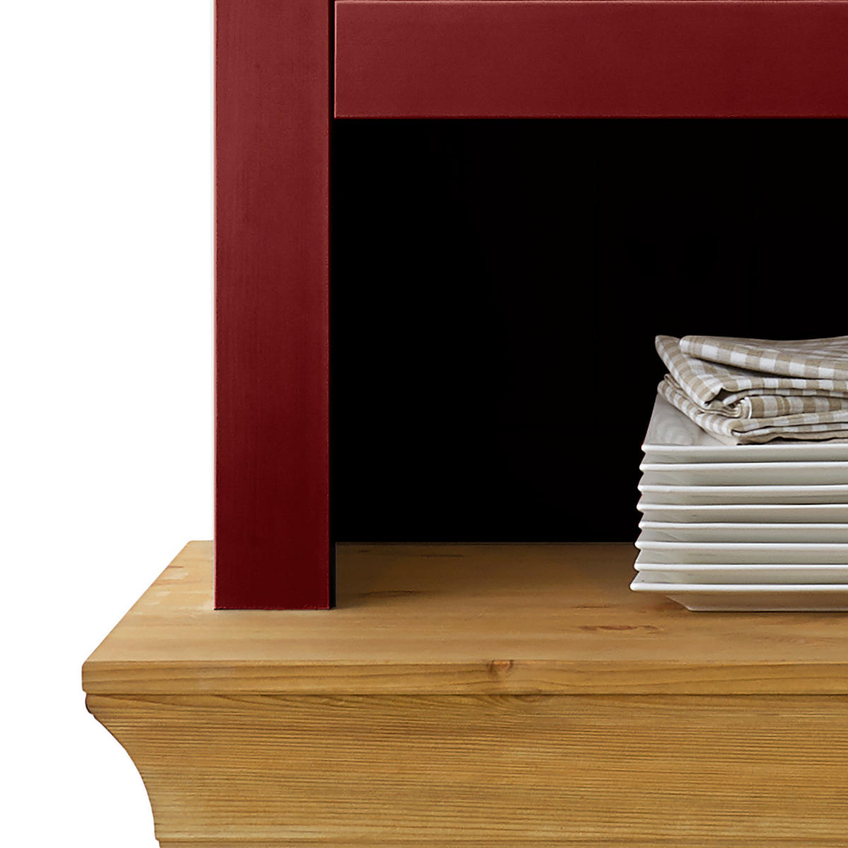 BUFFET - Kiefer massiv - Kieferfarben, Holz/Holzwerkstoff (108/197/45cm) - home24