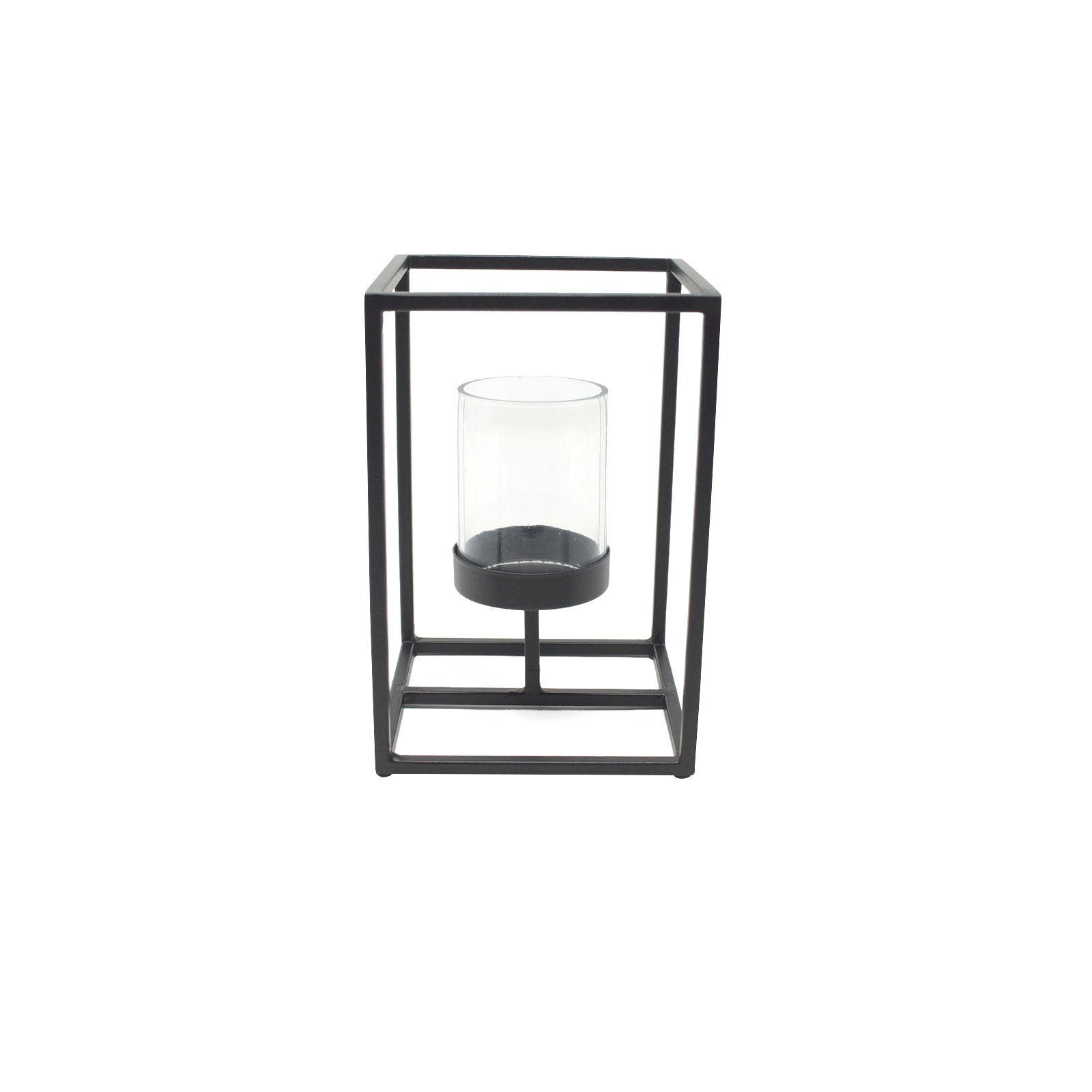 TEELICHTHALTER Anila aus Eisen in Schwarz 10/15 cm - Schwarz, Metall (10/15/10cm) - LaLe Living