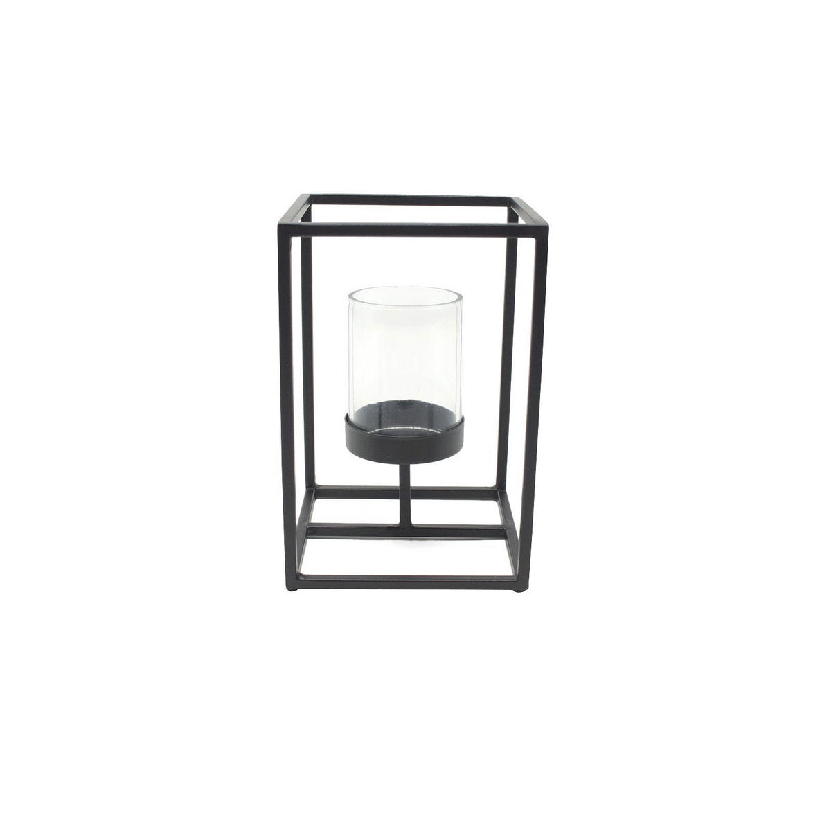 TEELICHTHALTER Anila aus Eisen in Schwarz 10/15 cm - Schwarz, Metall (10/15/10cm) - LaLe Living
