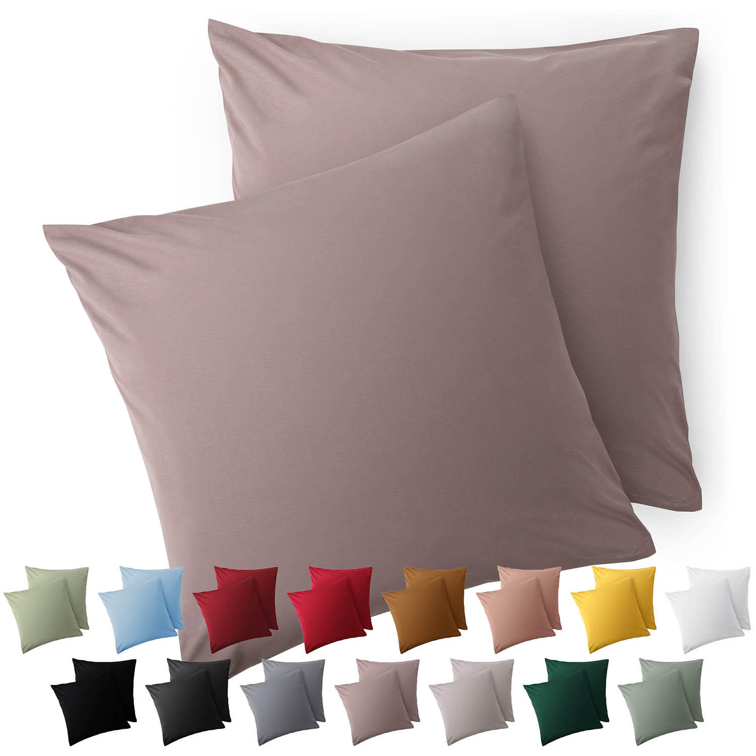 Blumtal Kissenbezug Taupe 50x50 cm