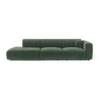 SOFA 5-Sitzer Gemusterter Samt Smaragdgrün 310cm - Smaragdgrün, Textil (310/73/96cm) - Sia Home