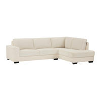 ECKSOFA - Ecke links - Cordvelours - Beige - MESETA - Beige, Textil (282/208cm) - Vente-Unique