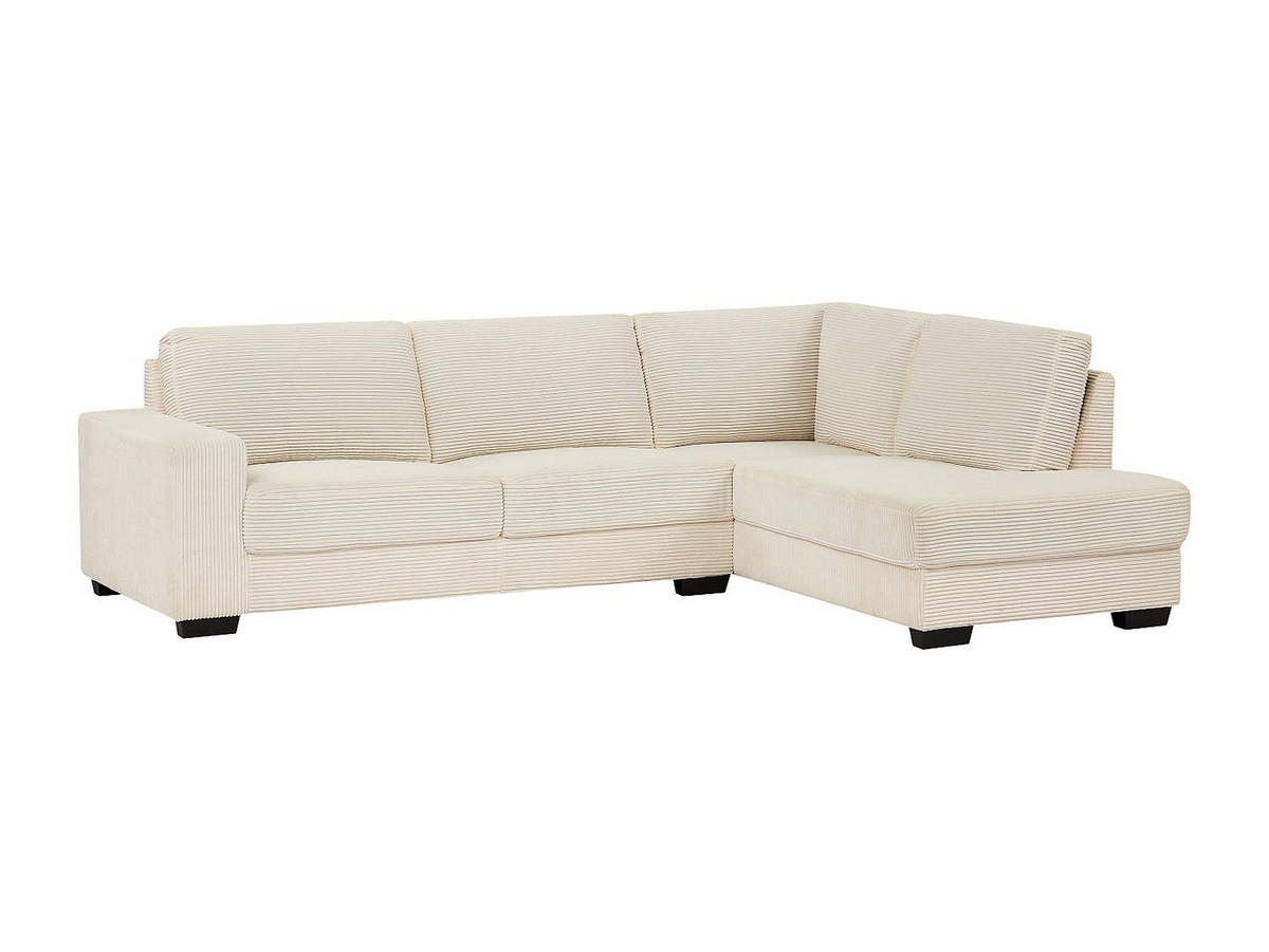ECKSOFA - Ecke links - Cordvelours - Beige - MESETA - Beige, Textil (282/208cm) - Vente-Unique