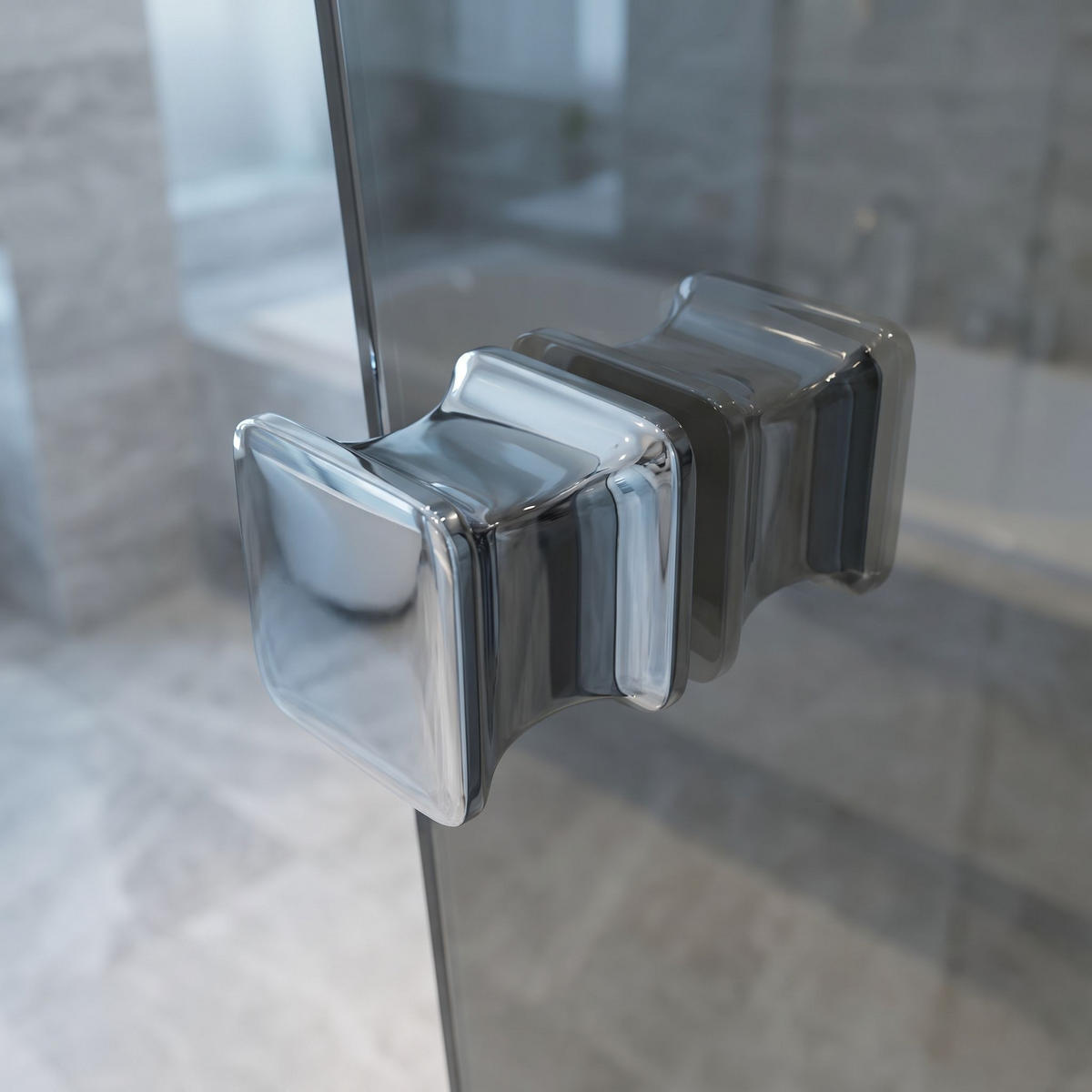 DUSCHTÜRGRIFF Rea 04 Chrome - Chromfarben, Metall (3/2.8cm) - REA