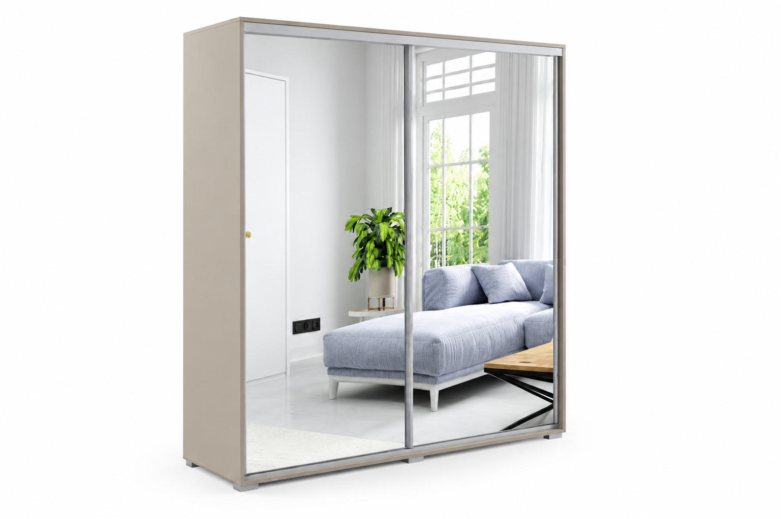 BM-Möbel Schlafzimmerschrank Kaschmir 125x215x62 cm