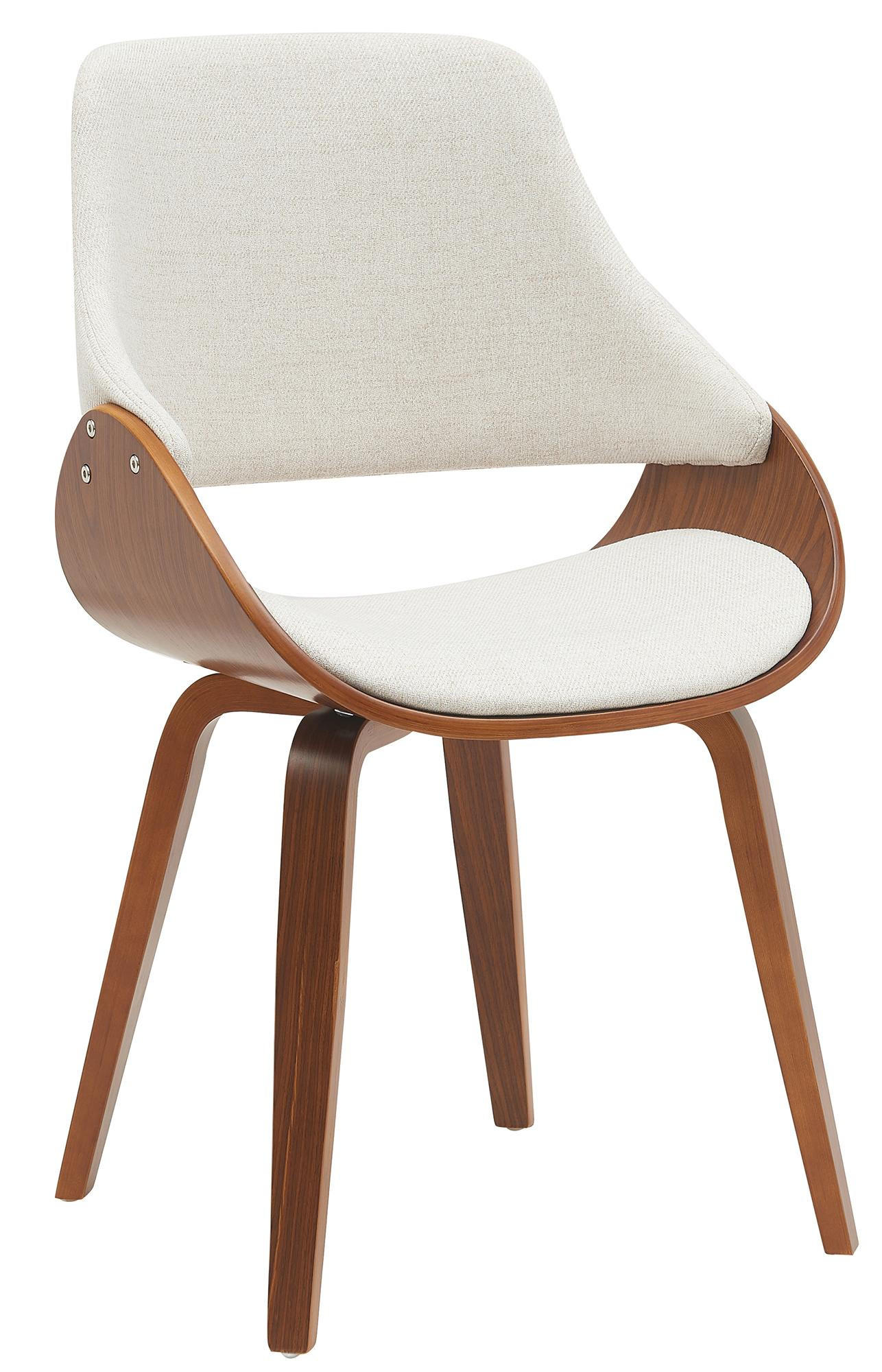 ESSZIMMERSTUHL Stoff walnuss/creme - Walnussfarben/Creme, Holz/Textil (52/86/54cm) - CLP