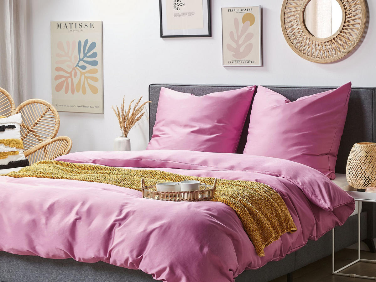 BETTWÄSCHE SET Harmonridge 135x200 cm - Pink, Textil (135/200cm) - Beliani
