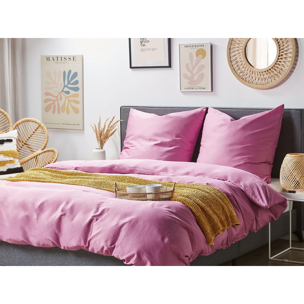 Thumbnail - Beliani Bettwäsche, Pink, Textil, 135x200 cm, Oeko-Tex®, Schlaftextilien, Bettwäsche, Bettwäsche