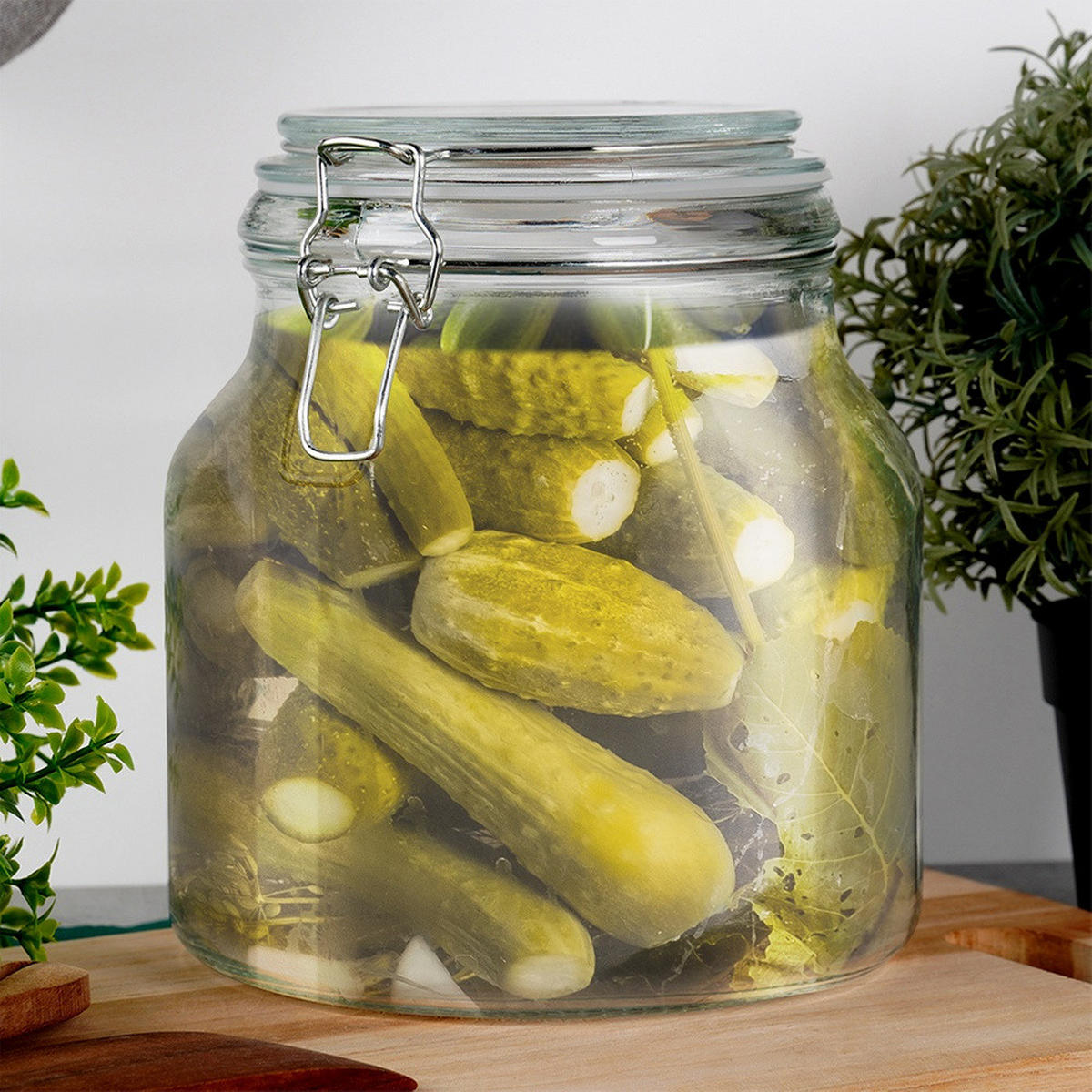 VORRATSGLAS Irma Clipverschluss 2,4 l Transparent - Transparent, Glas (2.4L) - Orion 