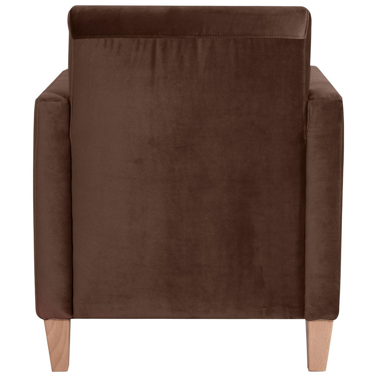 SESSEL Karol Bezug Samtvelours Buche natur / braun - Braun, Kunststoff (71/81/70cm) - 58aufmkessel