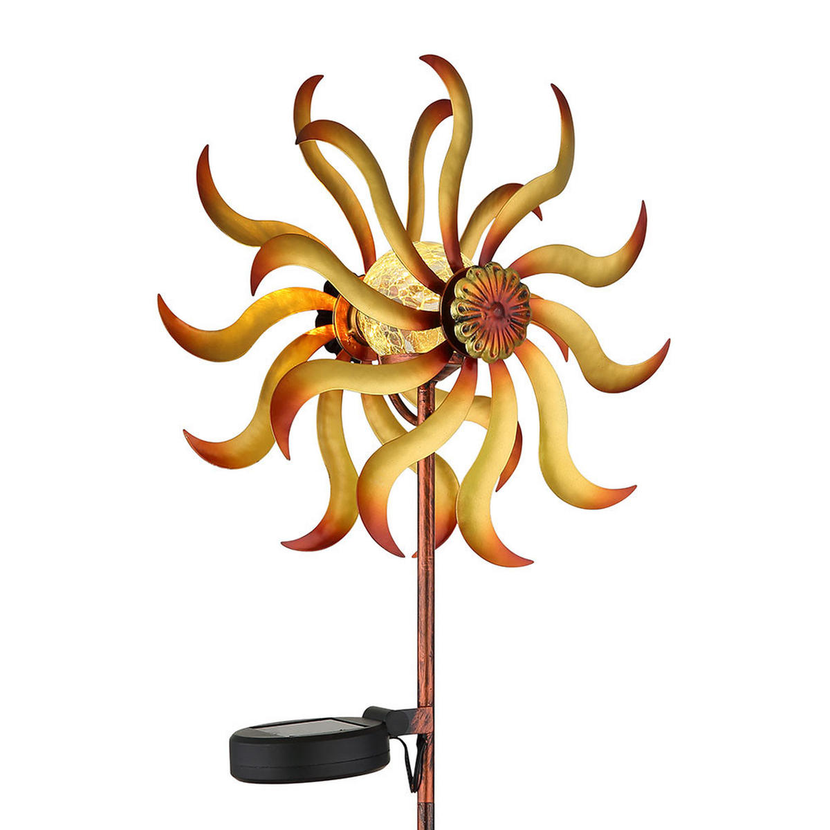 LED AUSSENLEUCHTE Metall Gold - Goldfarben, Glas (22/12/92cm) - Globo Lighting