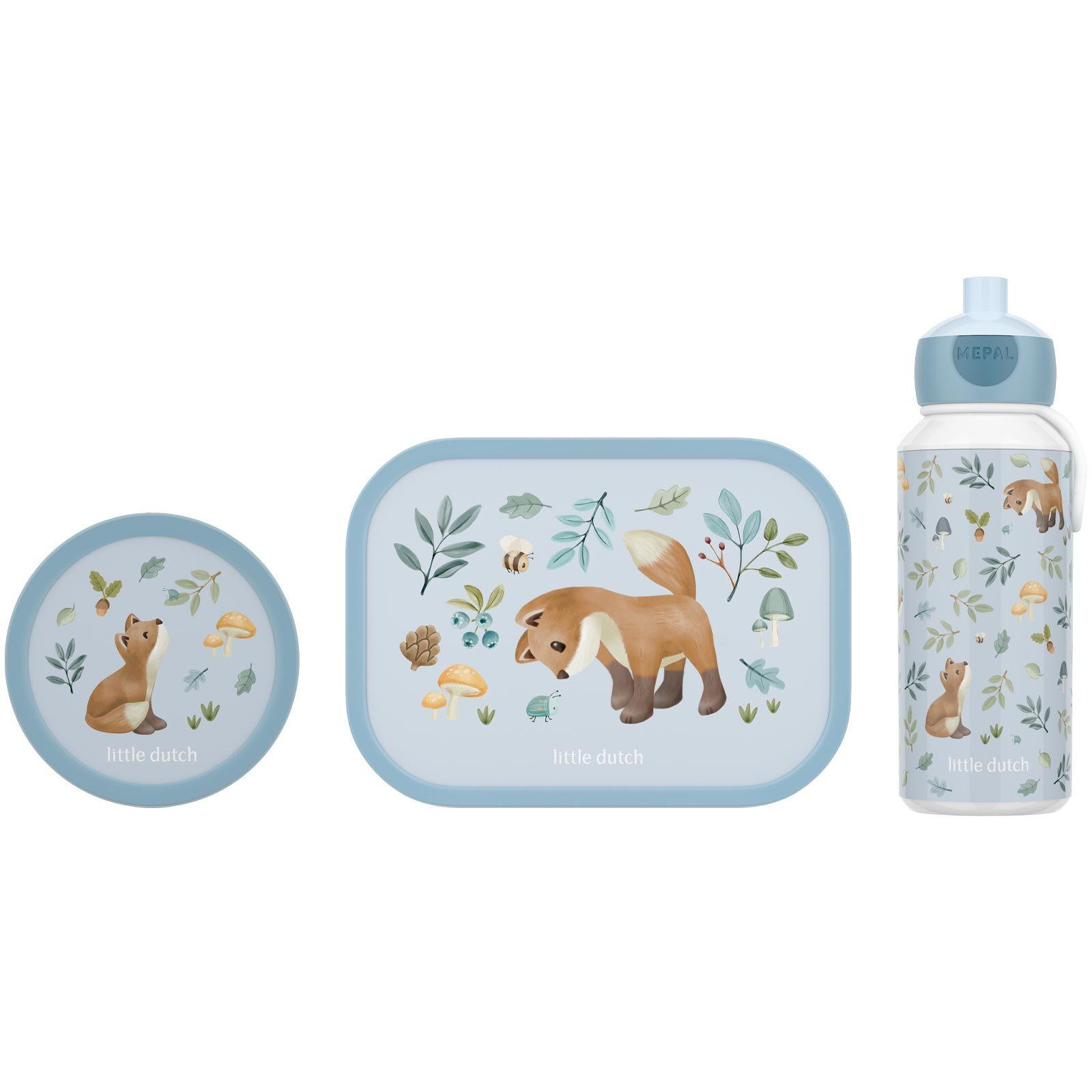 LUNCHSET Campus Forest Friends 3er Set - Weiß/Hellblau, Kunststoff (1/1/1cm) - Mepal