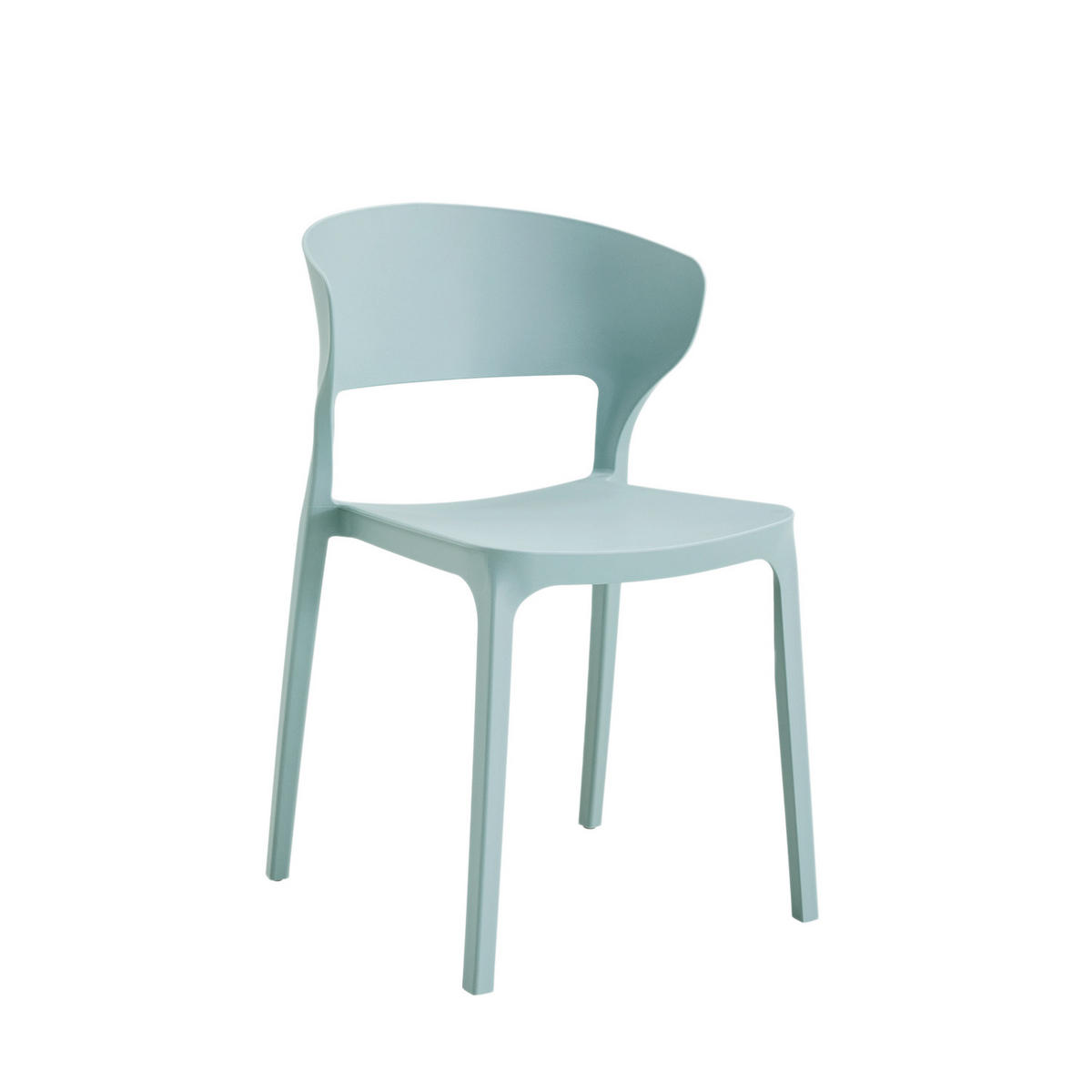 STUHL FÜR DRAUSSEN Serin Grün 48 cm x 76 cm - Grün, Kunststoff (48/76/52cm)