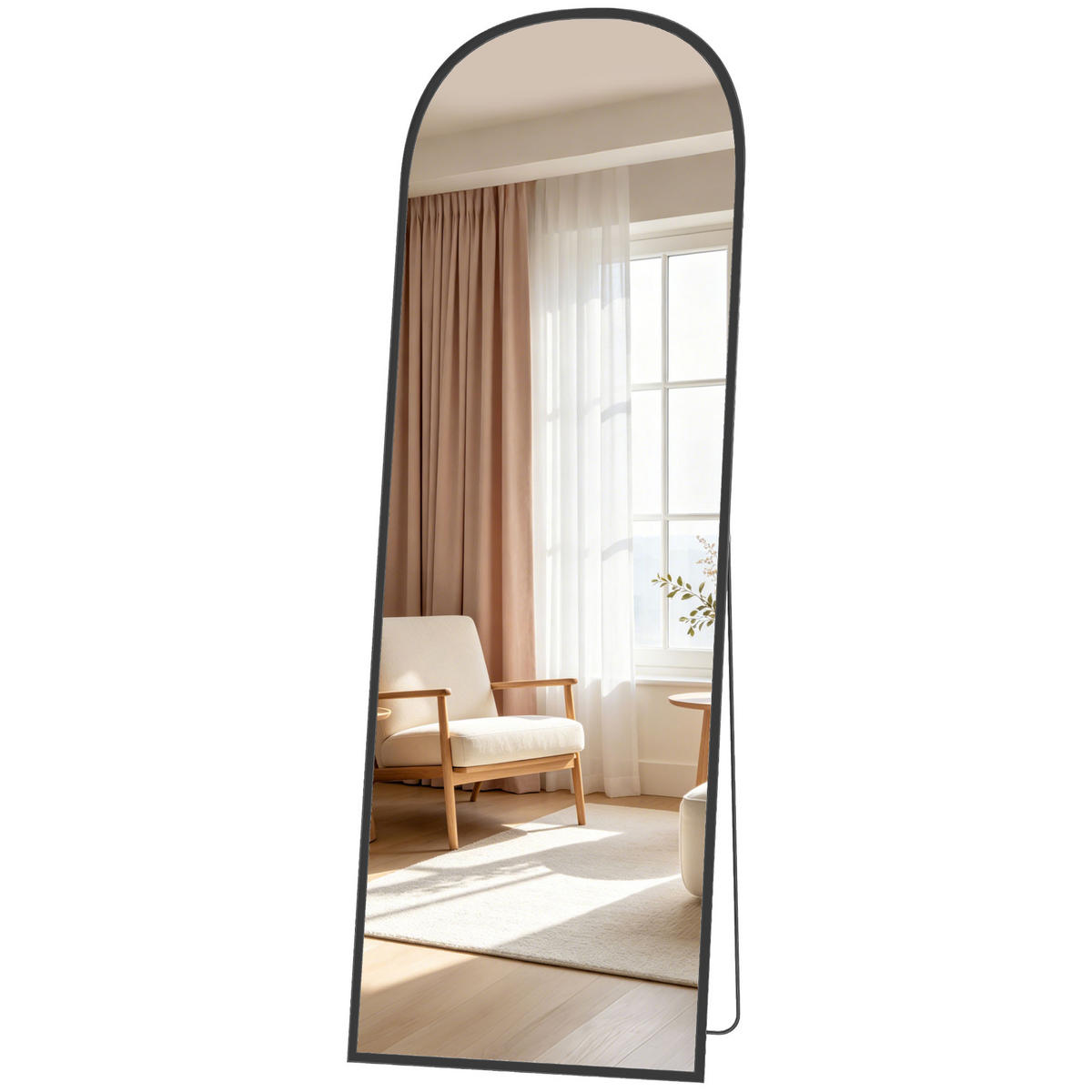 STANDSPIEGEL DE-09730 Schwarz - Schwarz, Metall (50/170/1.5cm) - ComfortXL
