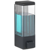 SEIFEN- und Desinfektionsmittelspender Istres 320 ml 7,5/6/18,5 cm - Schwarz, Kunststoff (6/18.5/7.5cm) - Wenko