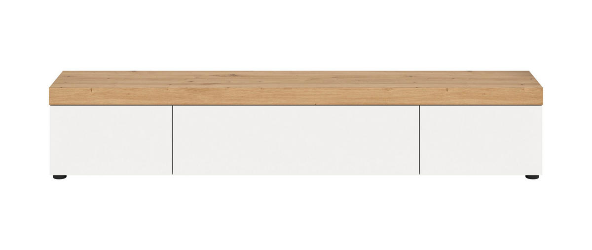 LOWBOARD groß RUDA (B/H/T: ca. 180/34/33 cm) in Weiß/weiß - Weiß, Holzwerkstoff (180/34/33cm)