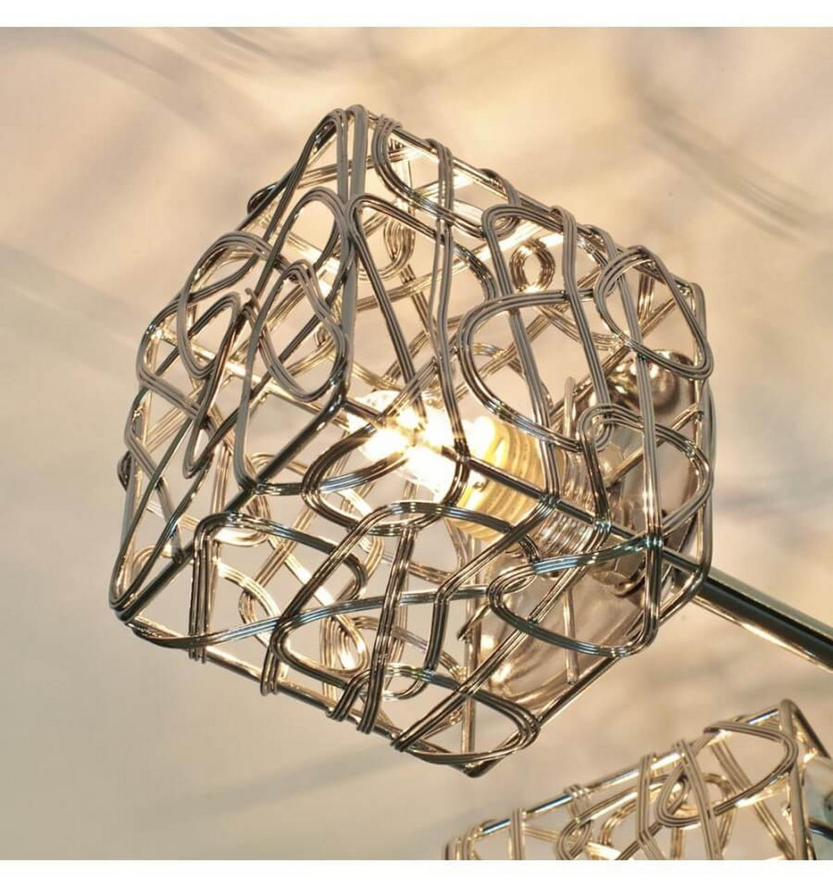 DECKENLEUCHTE APHYSE, Silber/Chrom, 55cm - Chromfarben, Metall (55/55/13cm) - KOSILUM