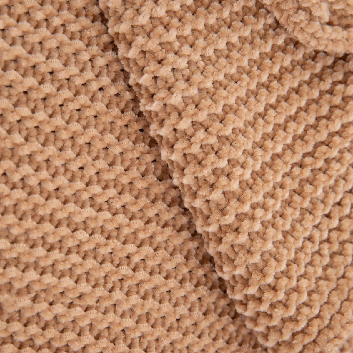 DECKE Chenille beige 130/170 cm - Beige, Textil (130/170cm) - Homla