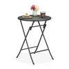 GARTENTISCH - Grau, Kunststoff/Metall (60/60/75cm) - Relaxdays