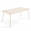 GARTENTISCH , Elfenbeinfarbe - Creme, Metall (180/90/72cm) - Oviala