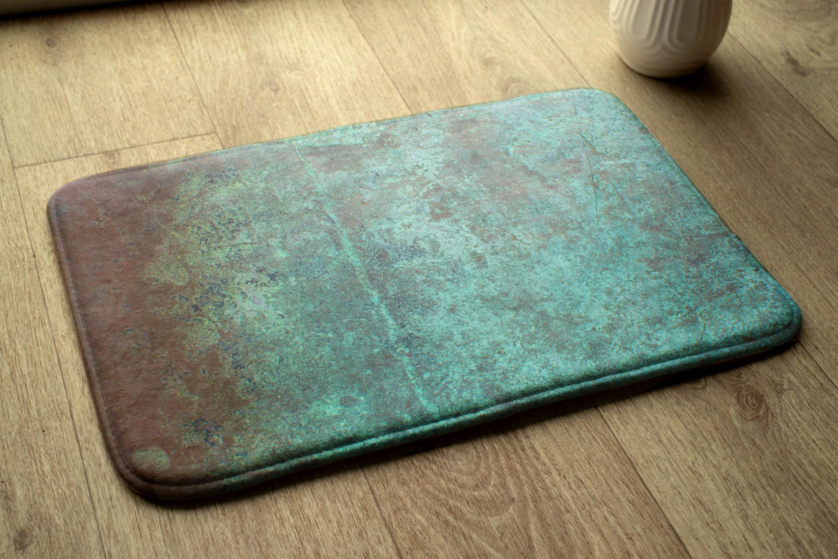 BADTEPPICH 90x60 cm Beton - Blau, Textil (90/60cm) - TULUP