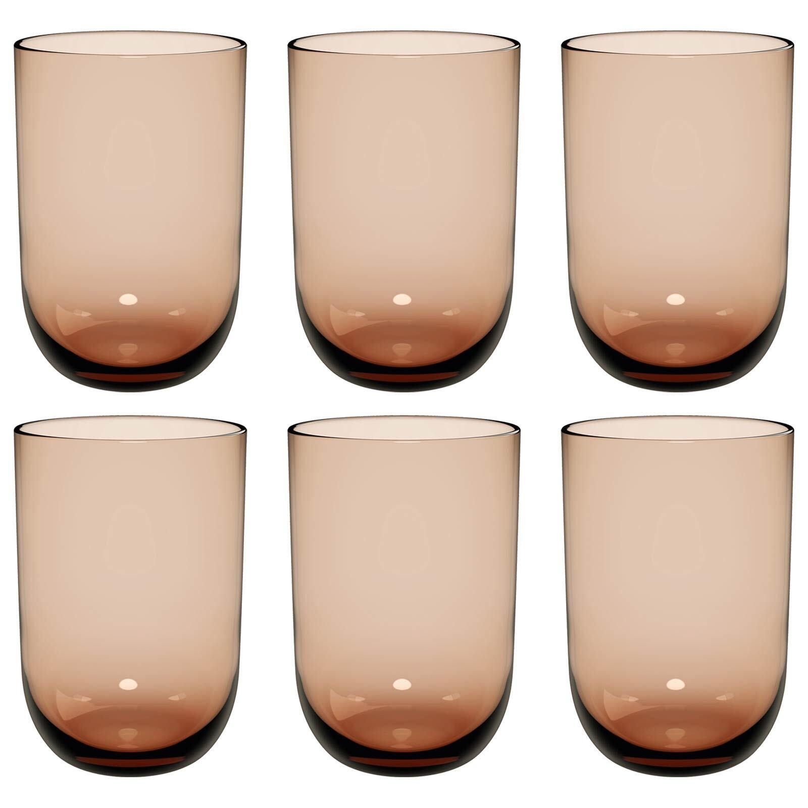 LONGDRINKBECHER Like Glass Clay 385 ml 6er Set - Braun, Glas (0.385L) - like.Villeroy & Boch