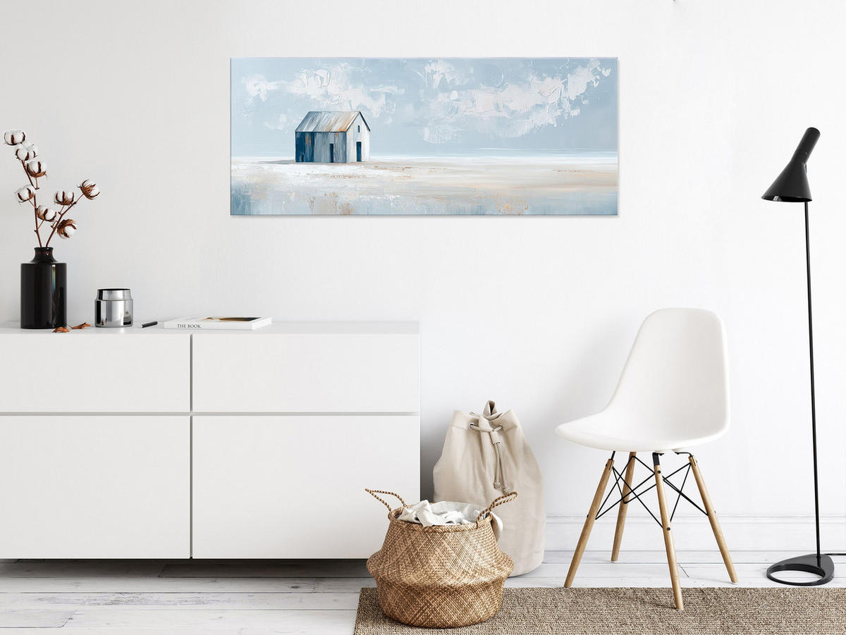 GLASBILD 125x50 cm Malerei Strand - Beige, Glas (125/50cm) - artissimo